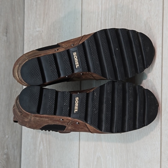 Sorel Women Leather Wedge Boots shoes sz 8 - Picture 11 of 13